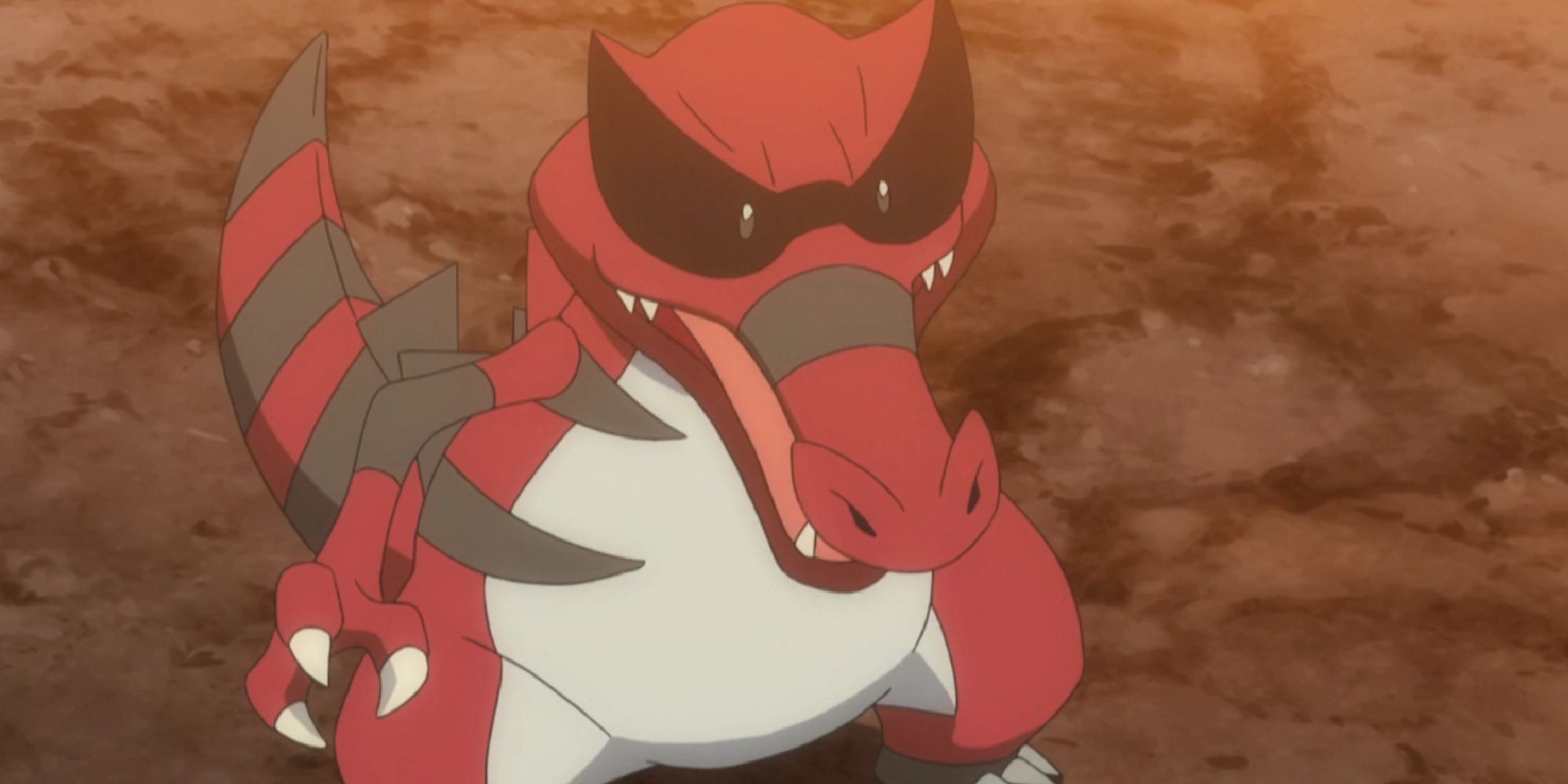 Krookodile appearing in the Pokemon anime