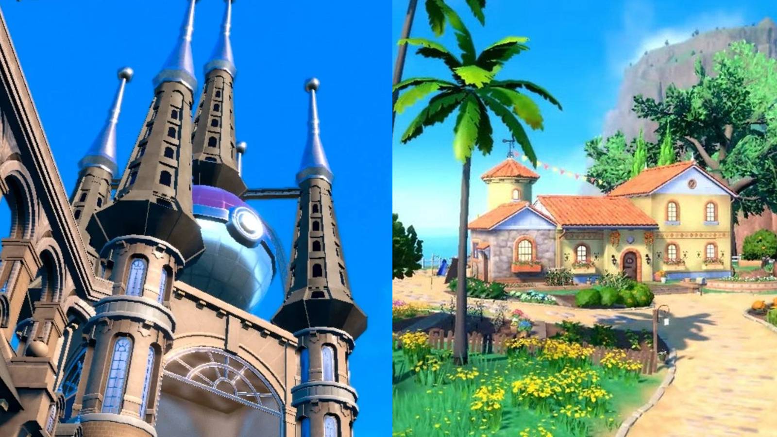 A castle area in the new Pokemon region; the player's starting home in the new Pokemon region