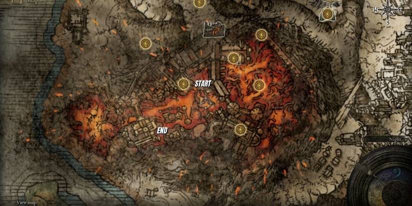 Elden Ring Map Of Prison Town Farming Spot