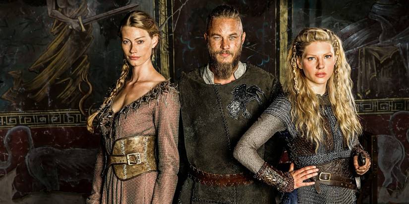 Ragnar, Lagertha, and Aslaug in Vikings