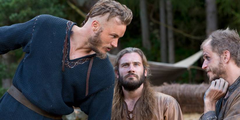 Ragnar, Rollo, and Floki in Vikings