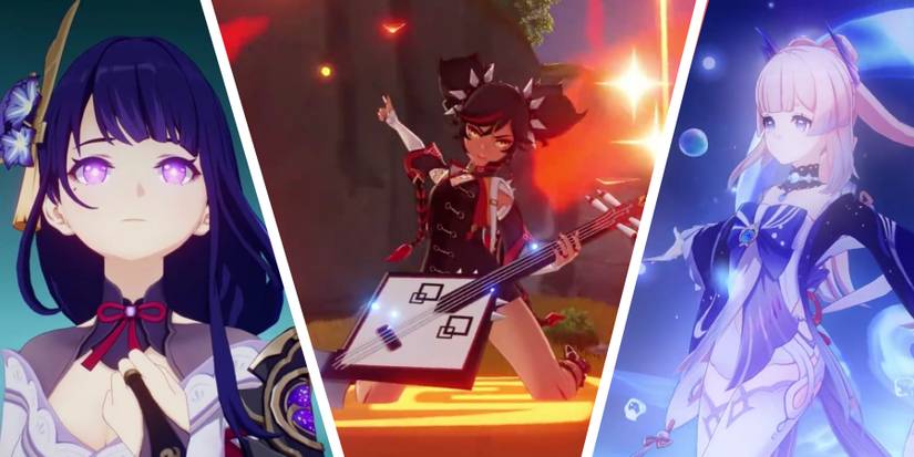 Raiden Shogun, Xinyan, and Kokomi