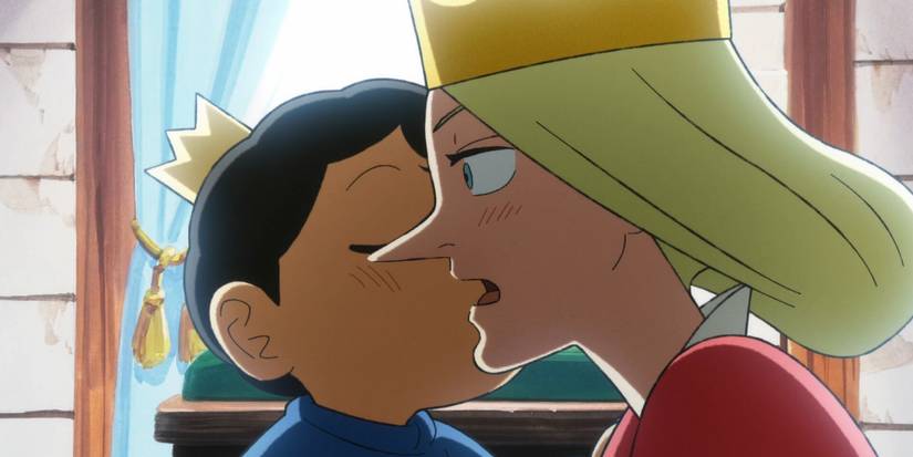 Ranking of Kings - Bojji Kissing Queen Hilling On The Cheek