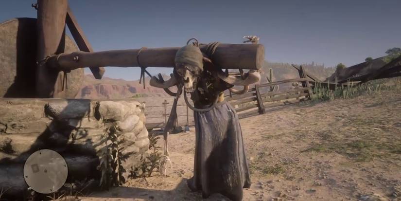 Skeleton of the mysterious donkey woman in Red Dead Redemption 2