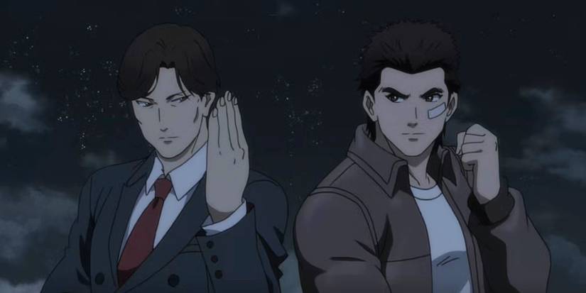 Ryo and Guizhang in fight stance Shenmue