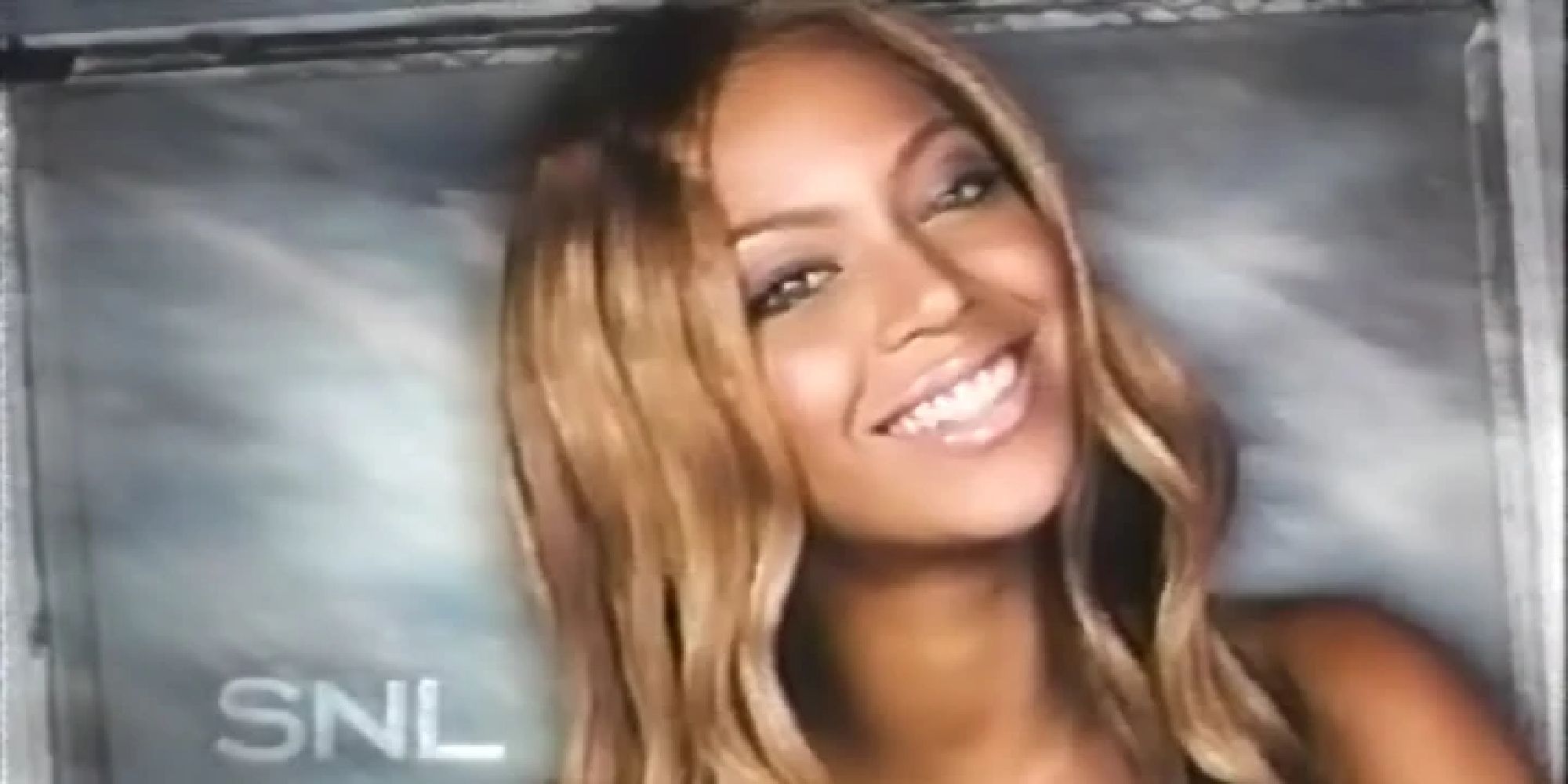 Beyonce on an SNL title card in 2003