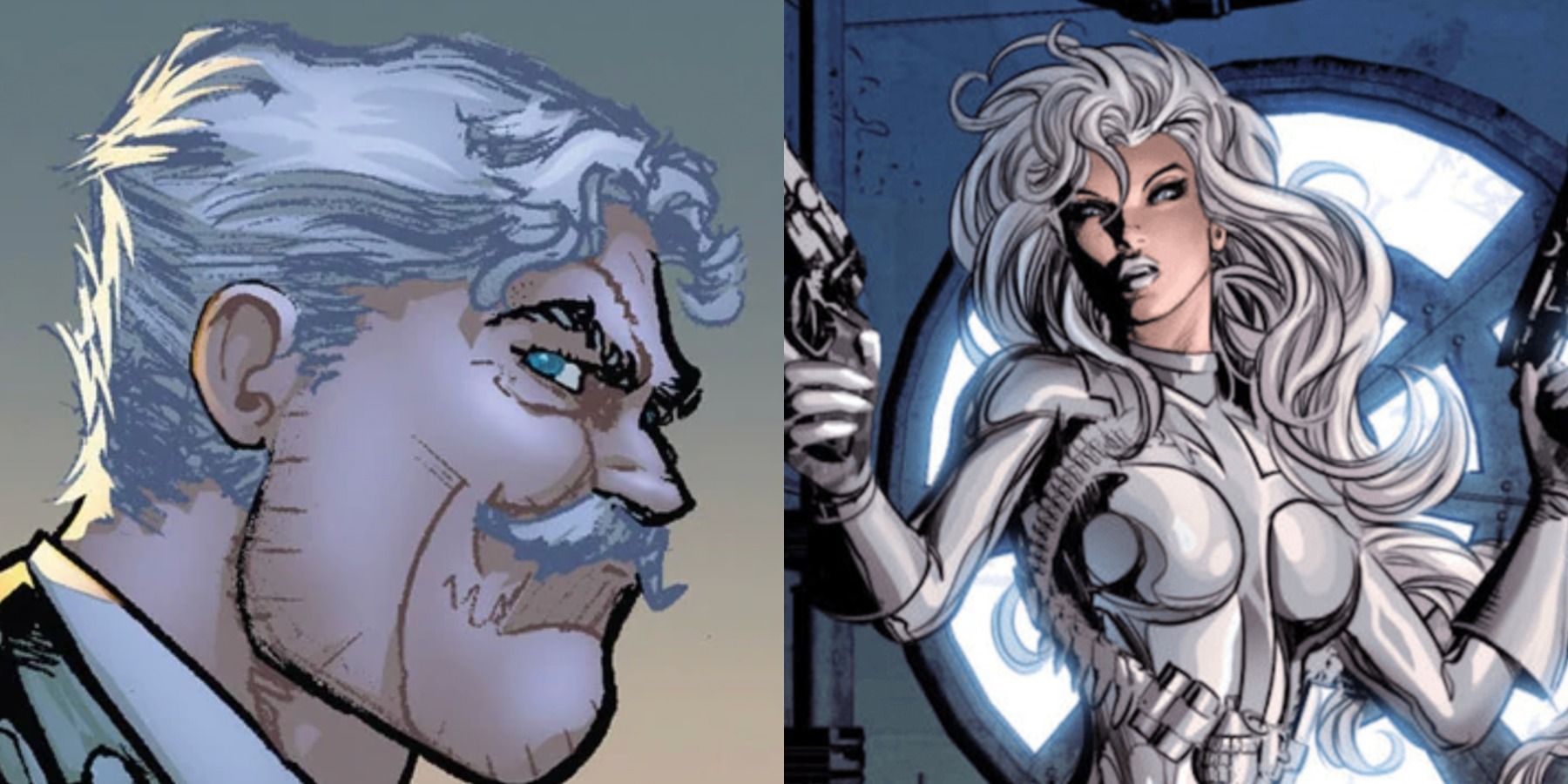 Ernst Sablinova and his daughter Silver Sable in Marvel Comics
