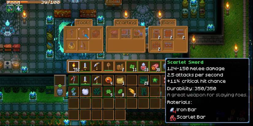 The Scarlet Sword in Core Keeper