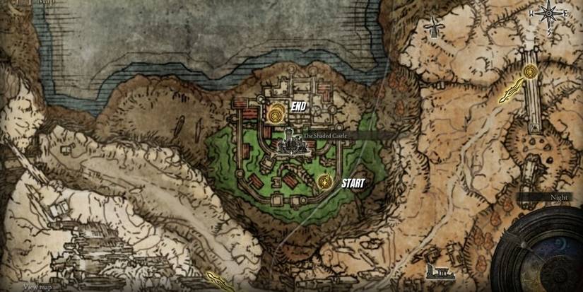 Elden Ring Map Of Shaded Castle Farming Spot
