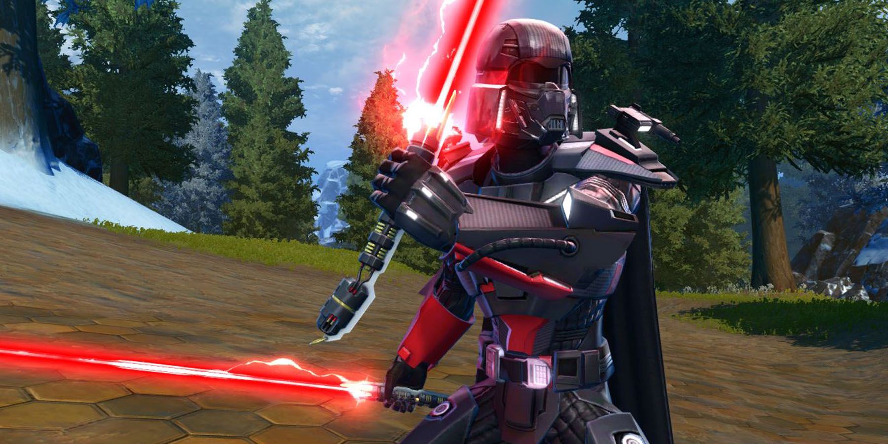 Sith Warrior using dual lightsabers