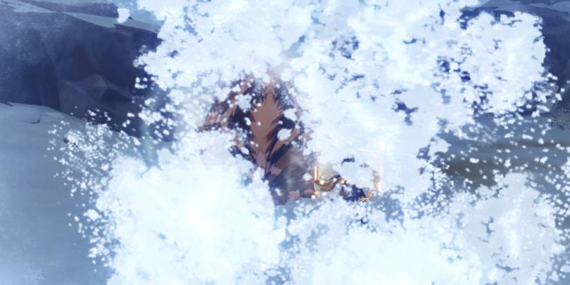 Genshin Impact Snowboar King obstructing view 