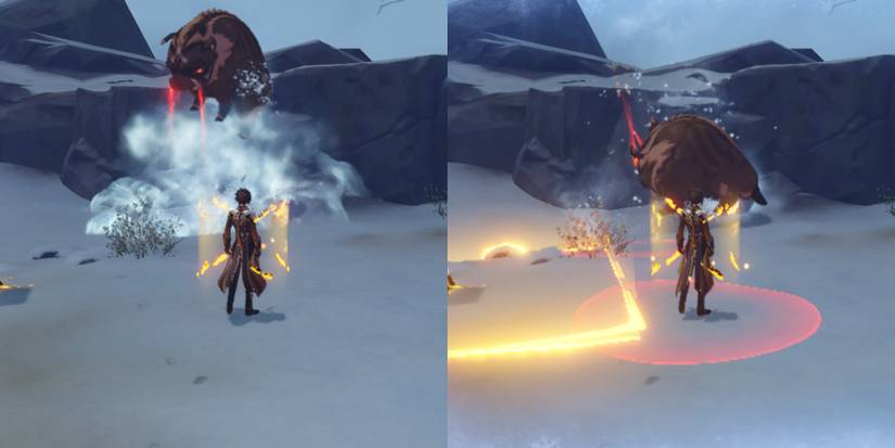 Genshin Impact Snowboar King rage mode