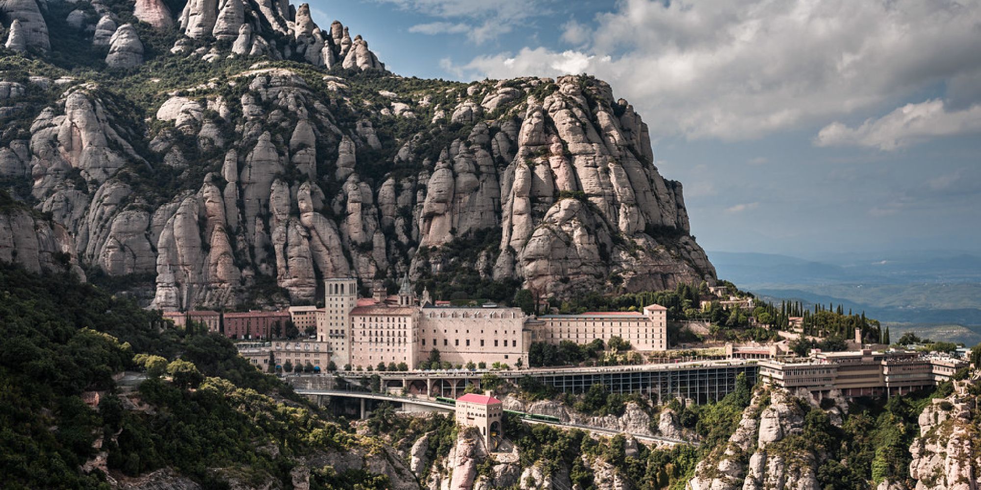 The Santa Maria de Montserrat Abbey in Spain