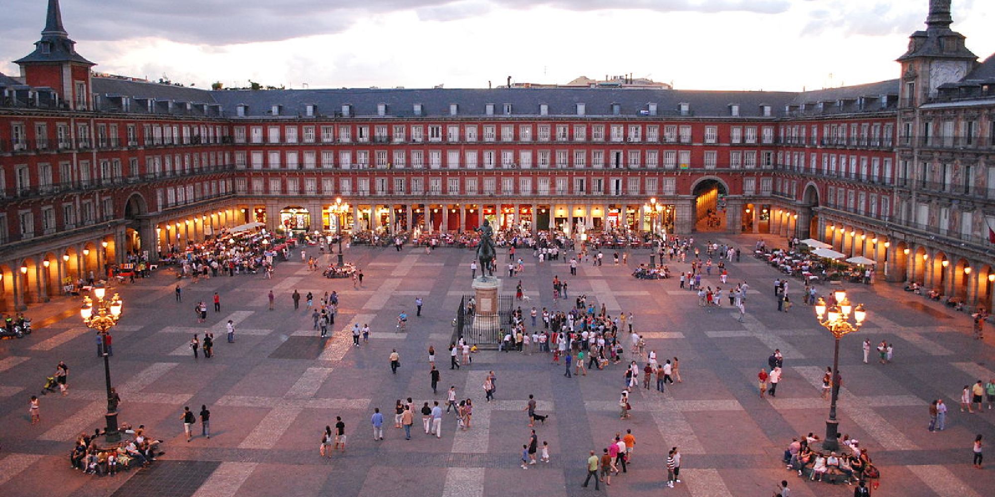 The Plaza Mayor in Madrid, Spain