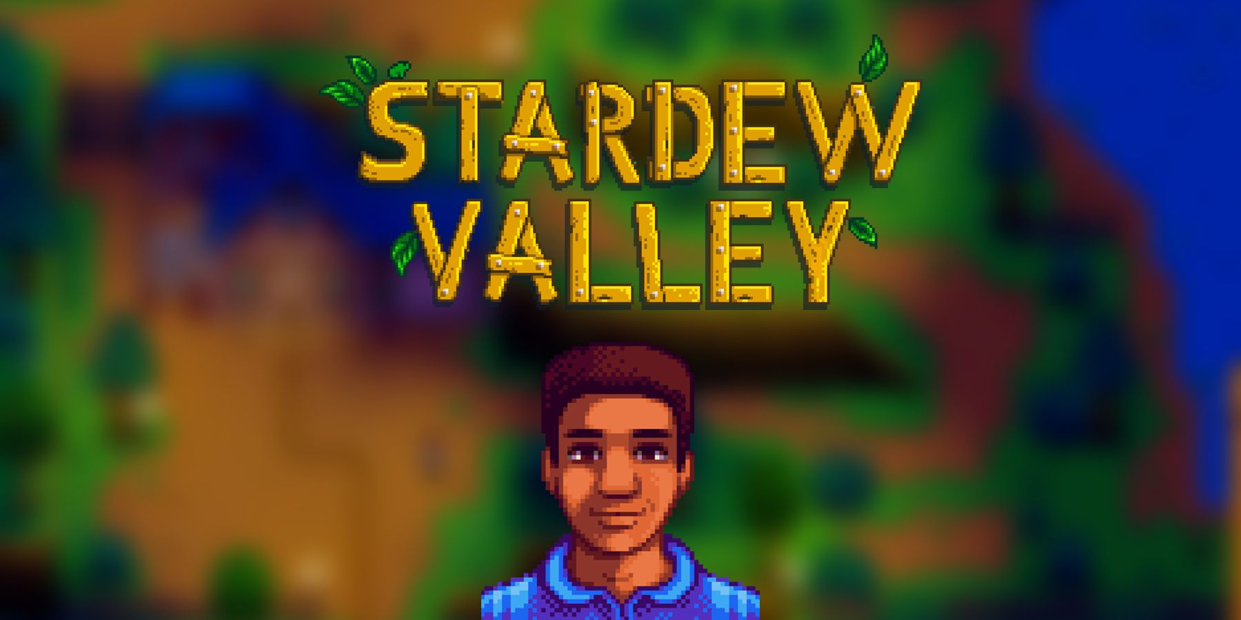 Stardew Valley Demetrius sprite and logo title