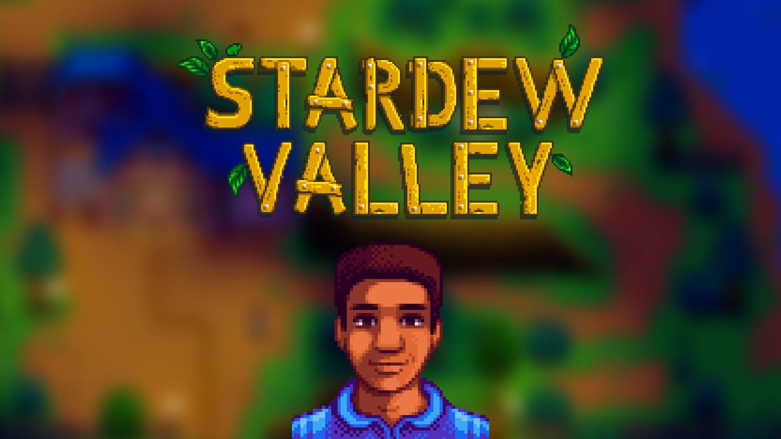 Stardew Valley Demetrius sprite and logo title
