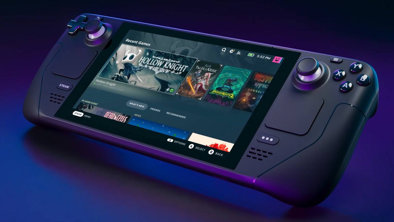 Steam Deck front view