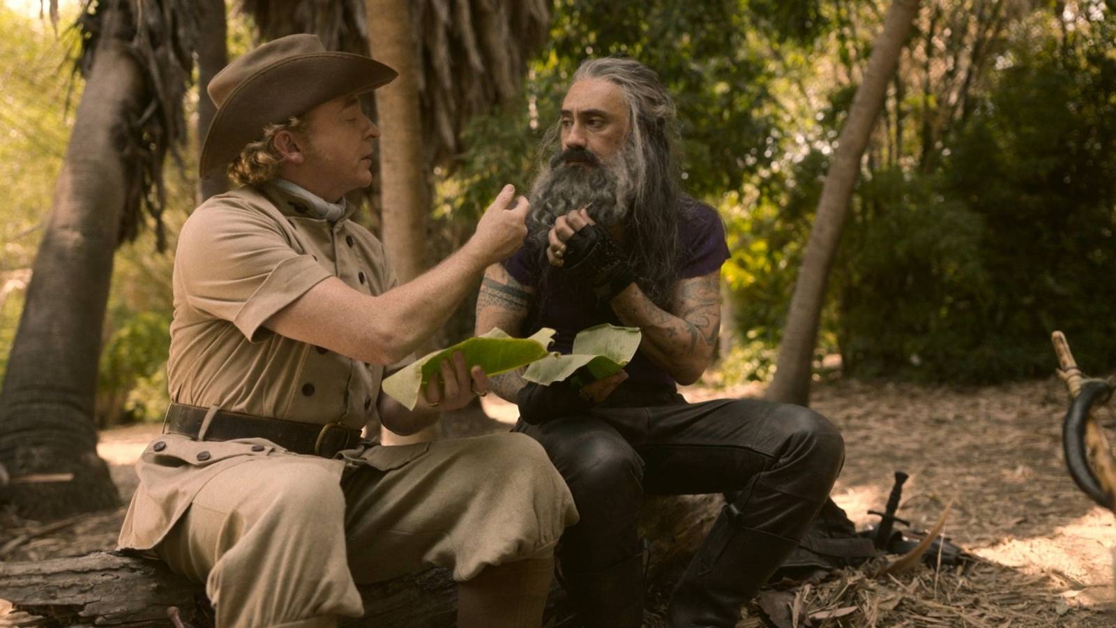 Stede Bonnet and Blackbeard eating camp