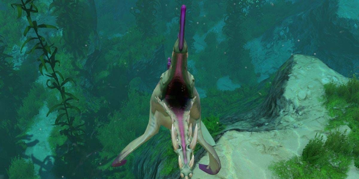 Subnautica Stalker Teeth Open Mouth