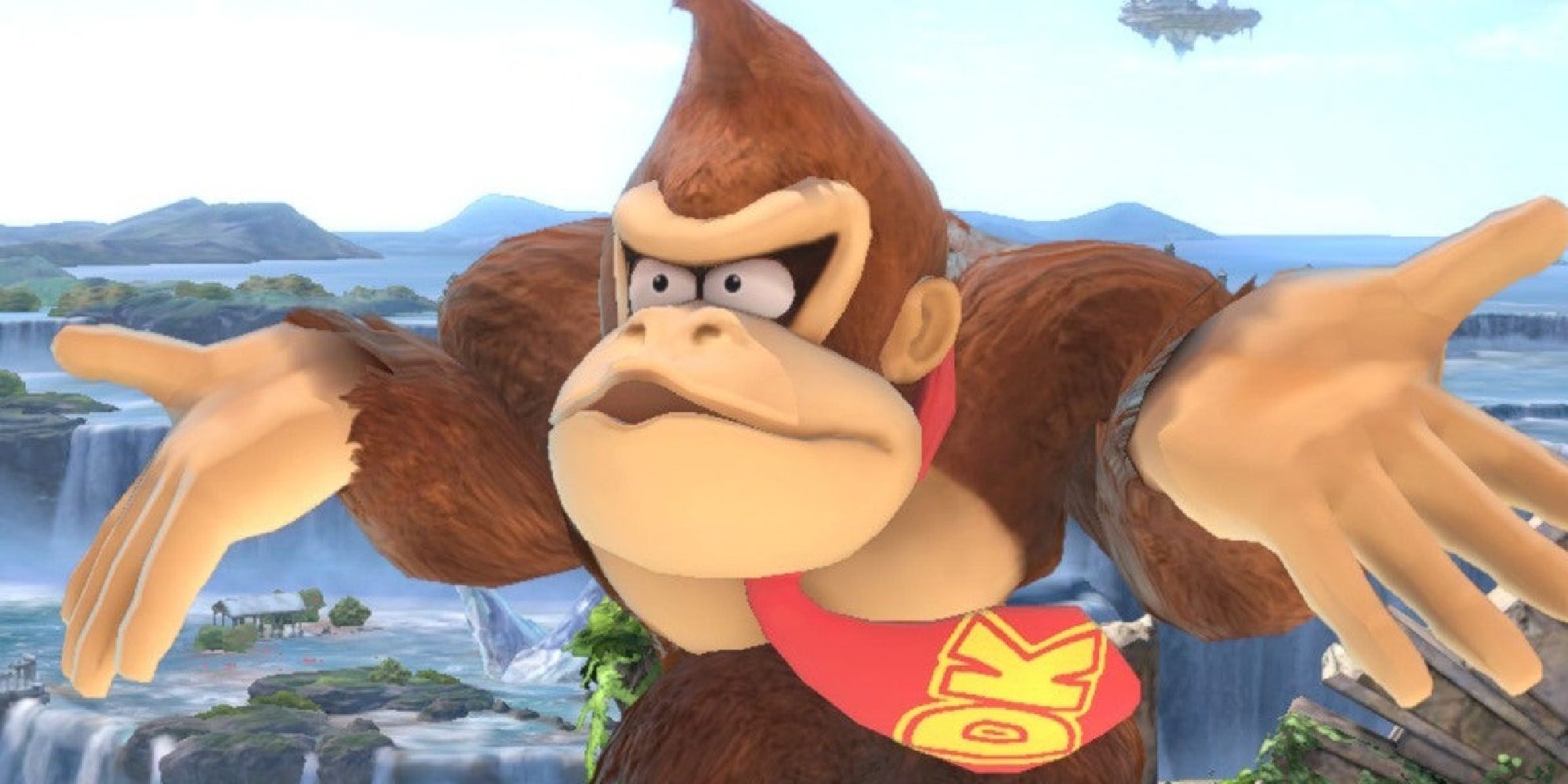 Donkey Kong shrugging in Super Smash Bros Ultimate
