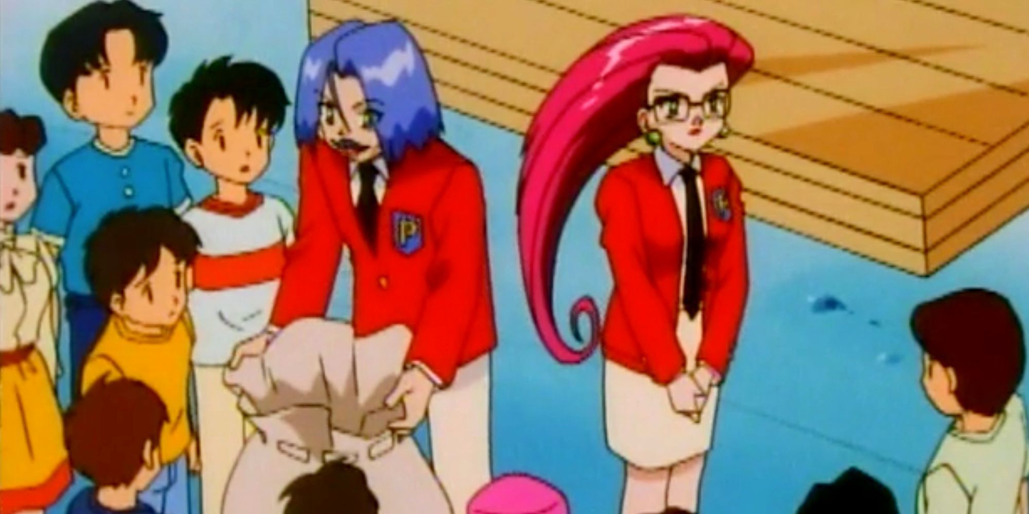 Pokemon: Jessie and James from Team Rocket Are In Disguise Collecting Poke Balls From Trainers