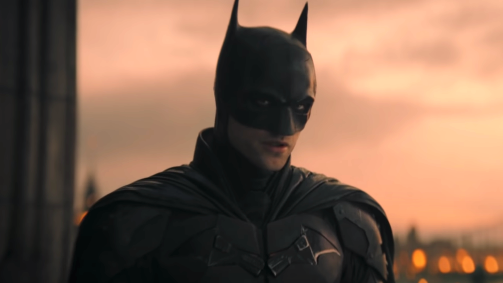 Robert Pattinson as The Batman at dawn