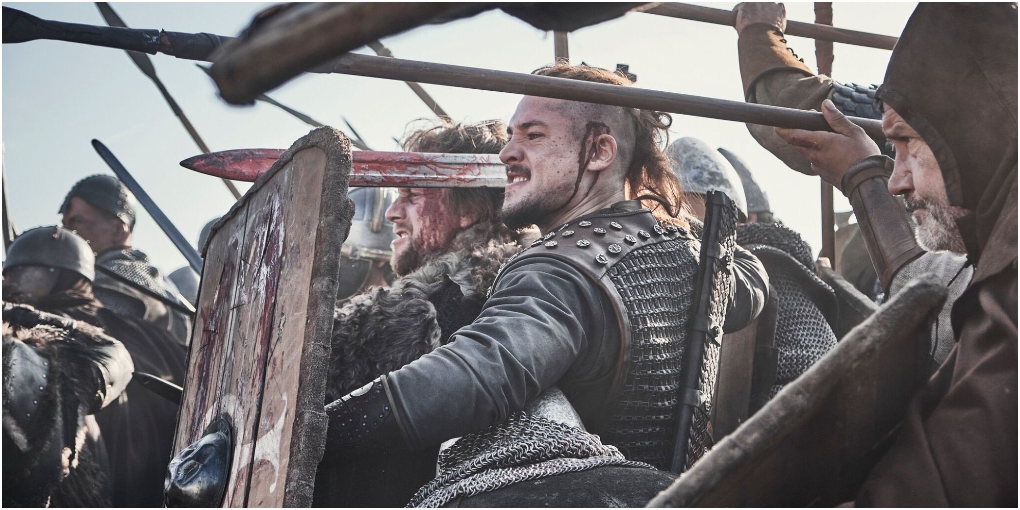 The Last Kingdom Picture of Uthred in Battle With Allies