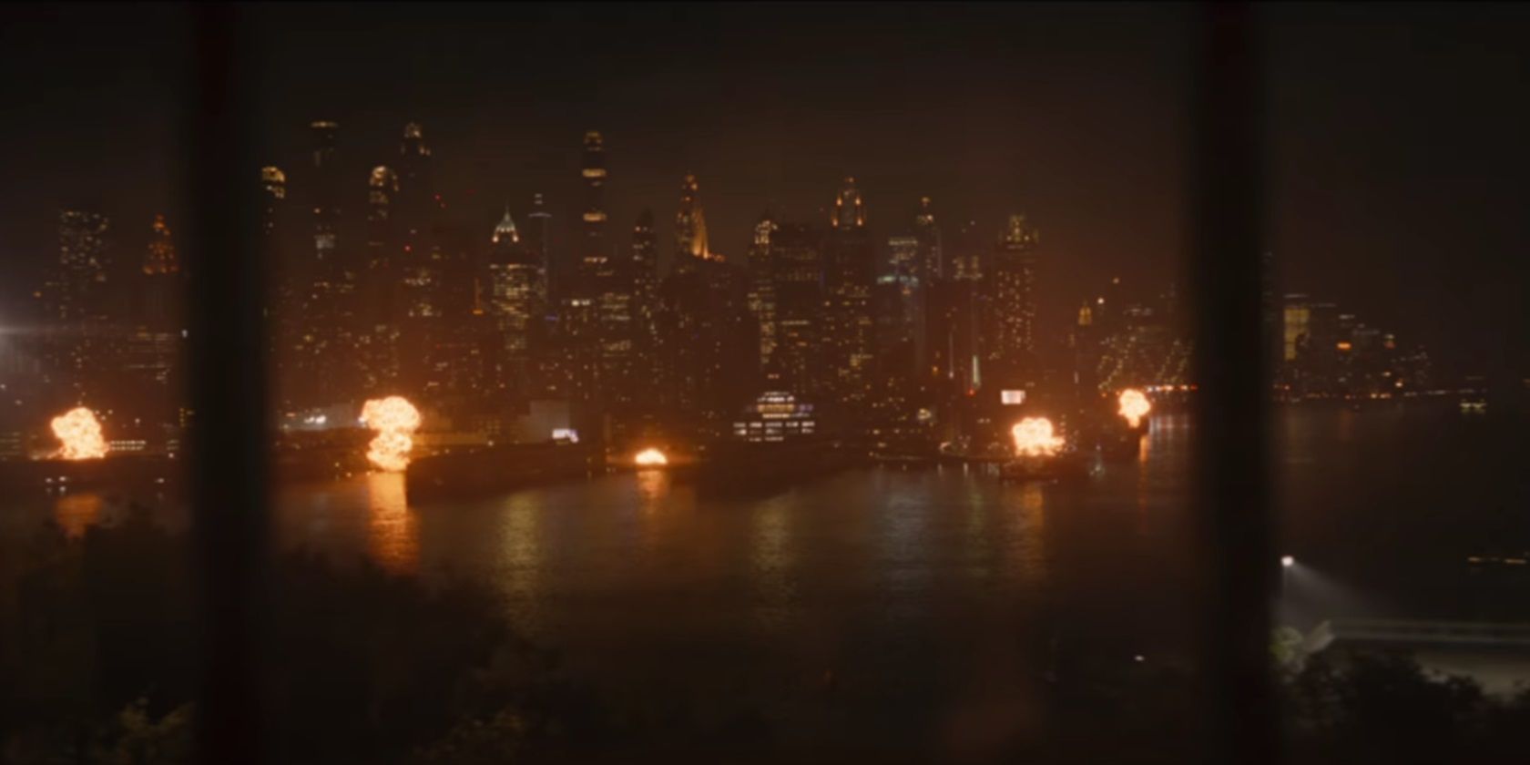 The Riddler's bombs go off around Gotham in The Batman
