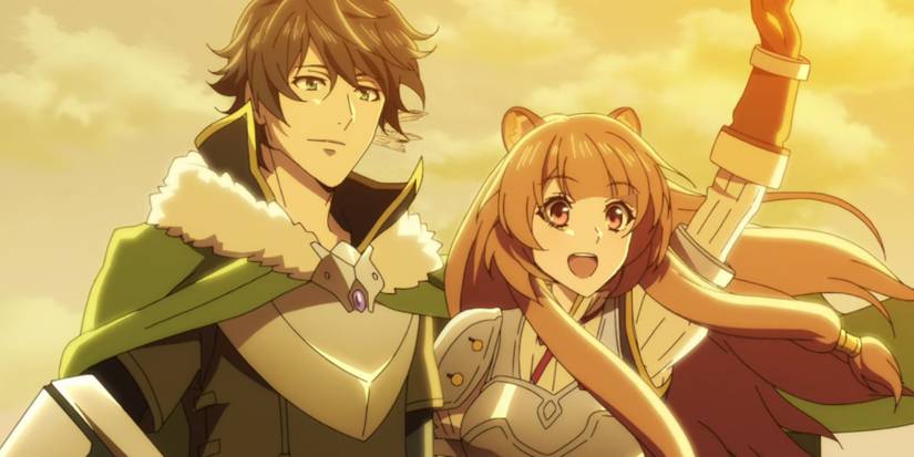 The-Rising-of-the-Shield-Hero-Naofumi-Raphtalia-Wave-Goodbye