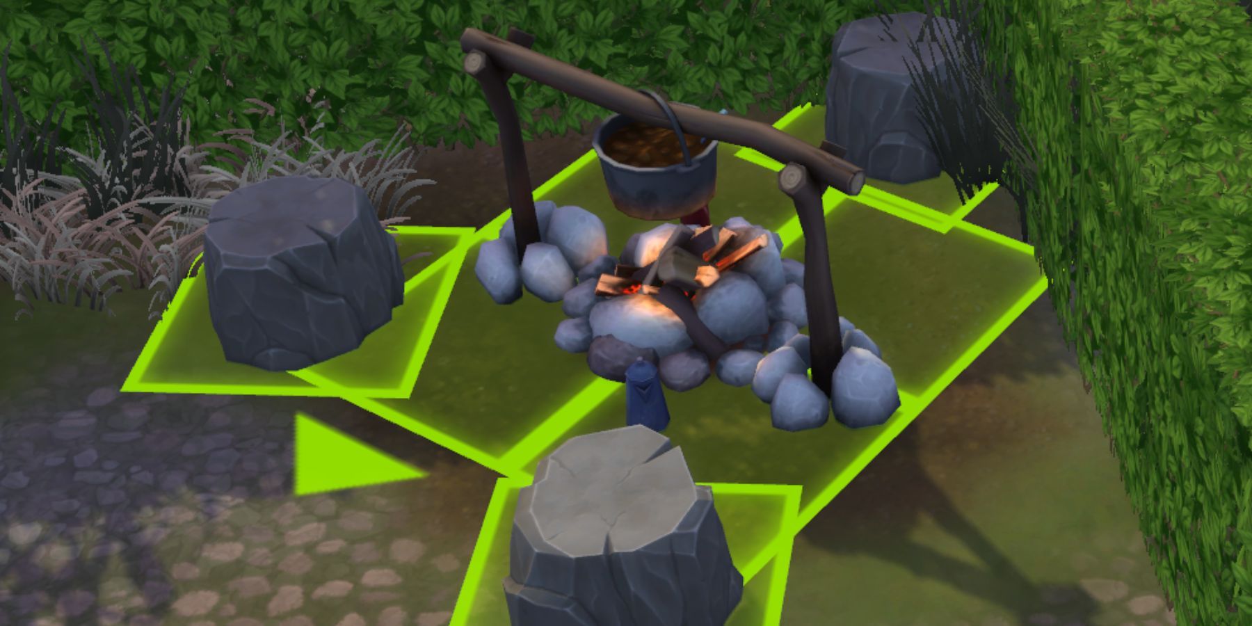 The Sims 4 Campfire Cooking Area