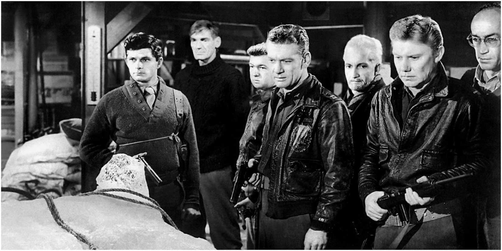 A still of the cast in The Thing from Another World movie