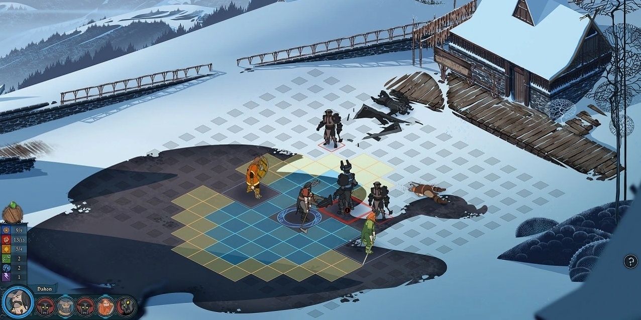 Grid combat in The Banner Saga