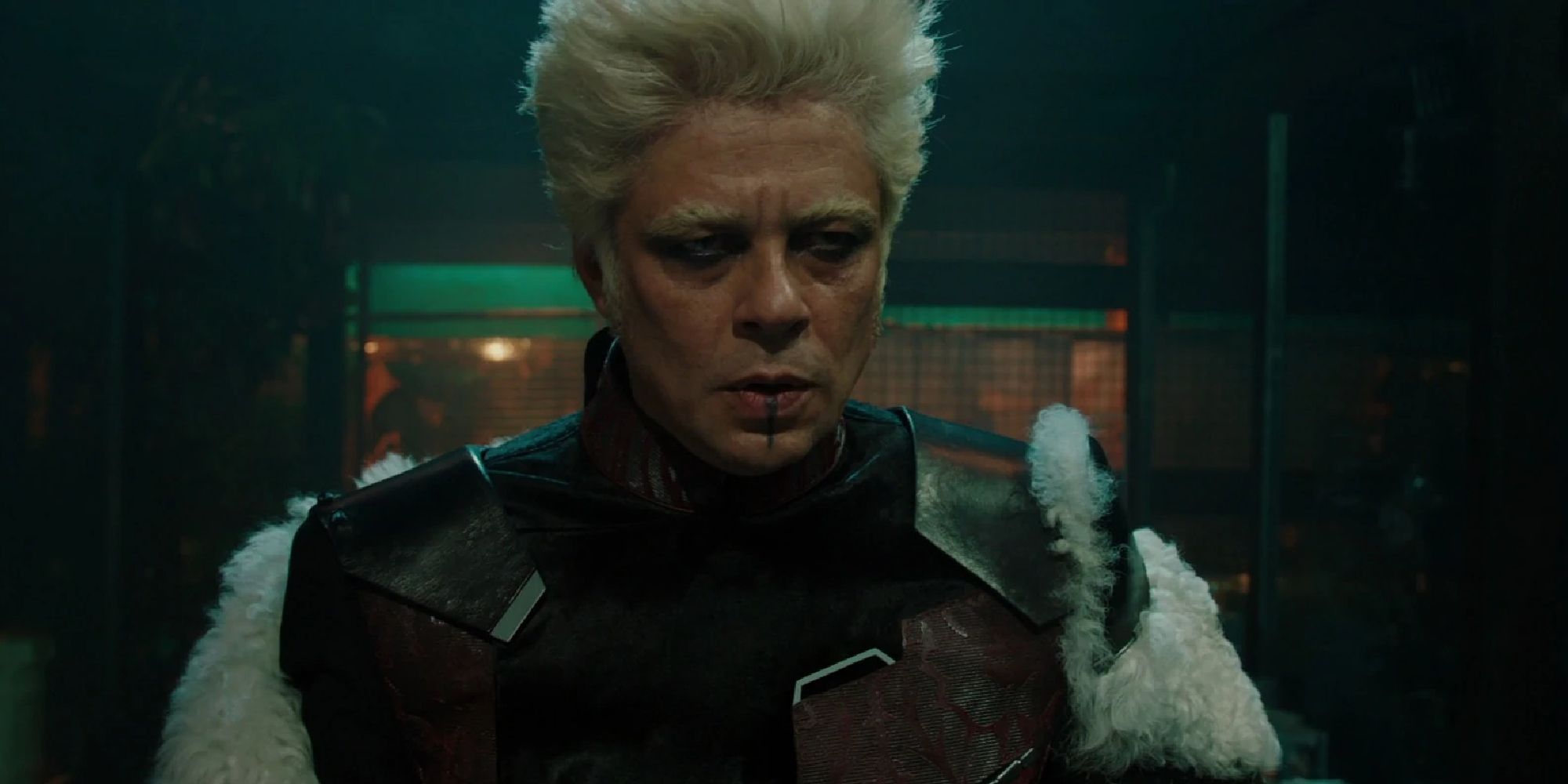 Benicio Del Toro appearing as the Collector in a Thor 2 credits scene