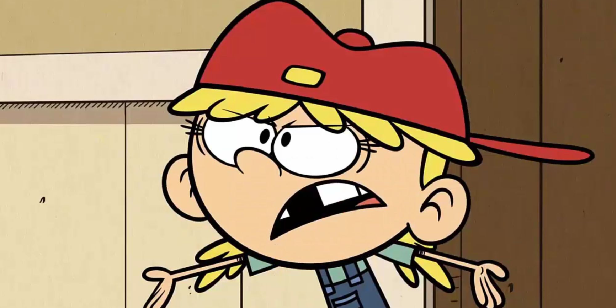 Lana Loud holding her arms out in exasperation