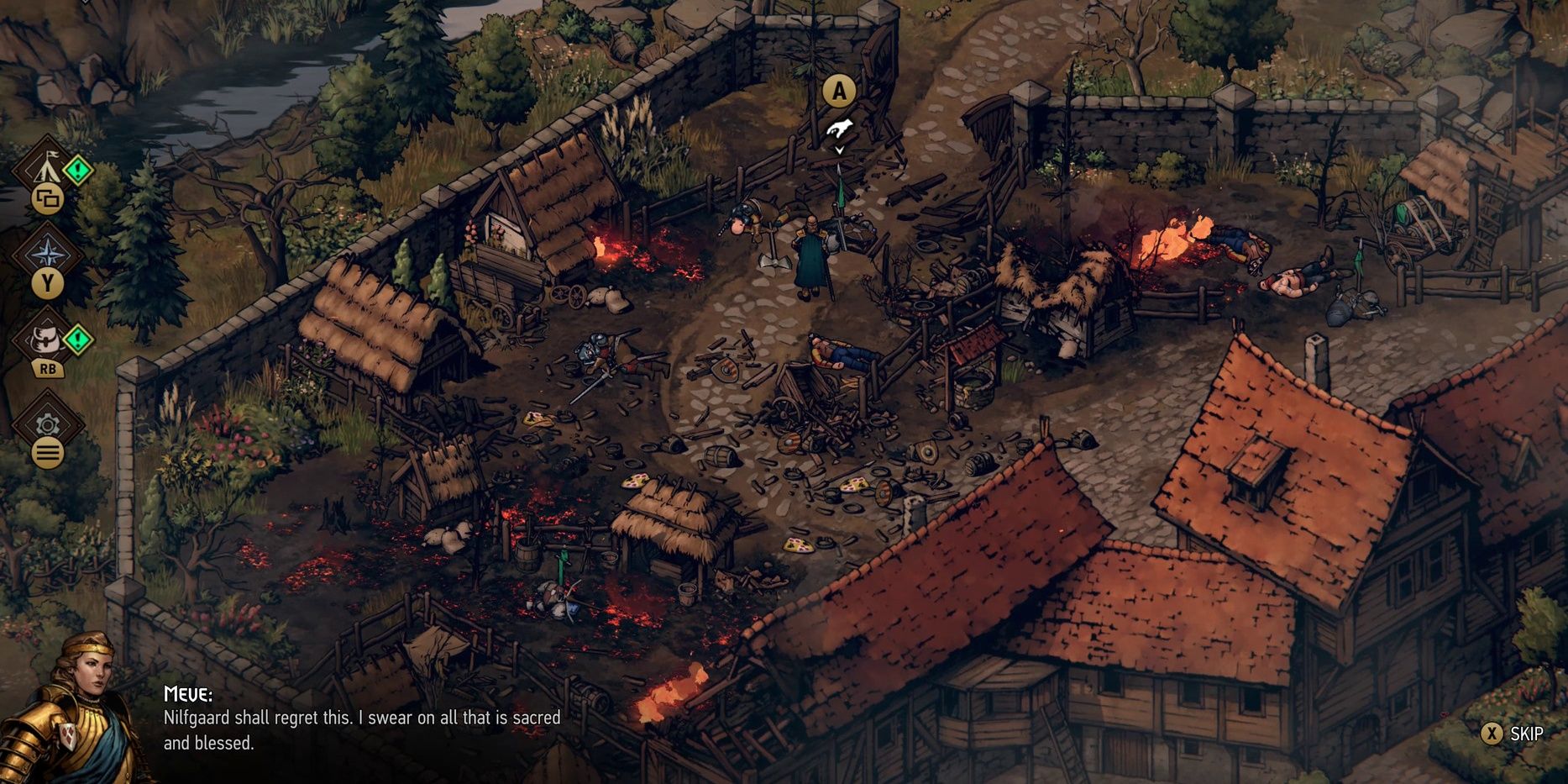 Gameplay of "A Bitter Return" in Thronebreaker: The Witcher Tales