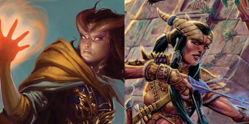 Tieflings as they appeared in 4E and 5E
