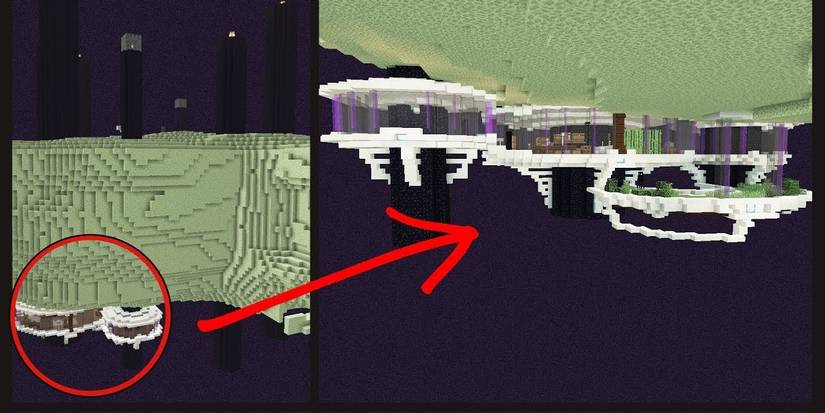 Minecraft House Under The End