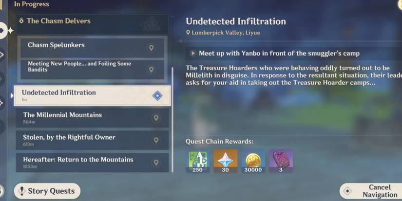 Undetected Infiltration quest in Genshin impact