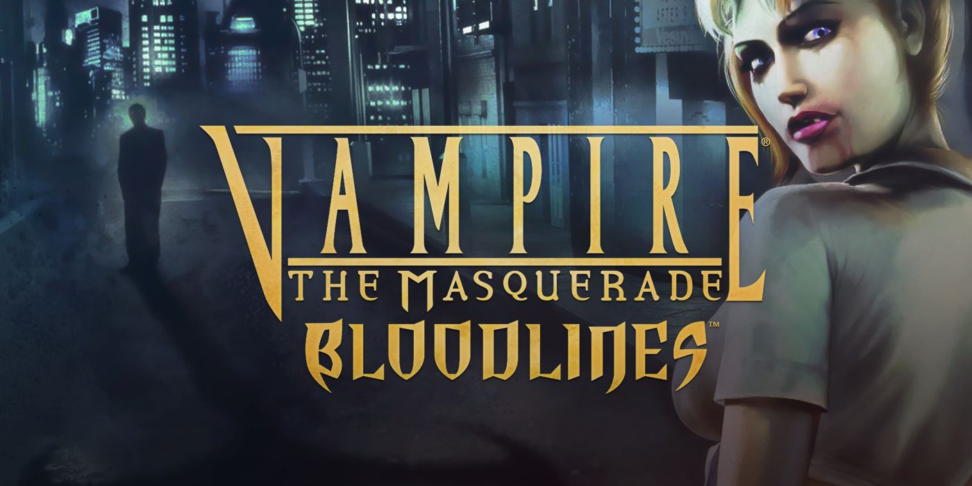 Vampire The Masquerade Bloodlines logo and cover art