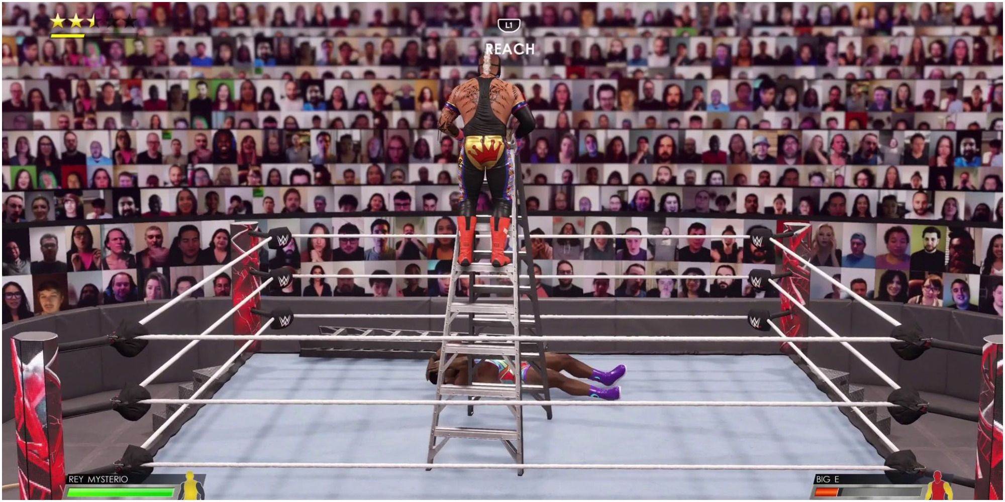 WWE 2K22 Rey in a ladder match