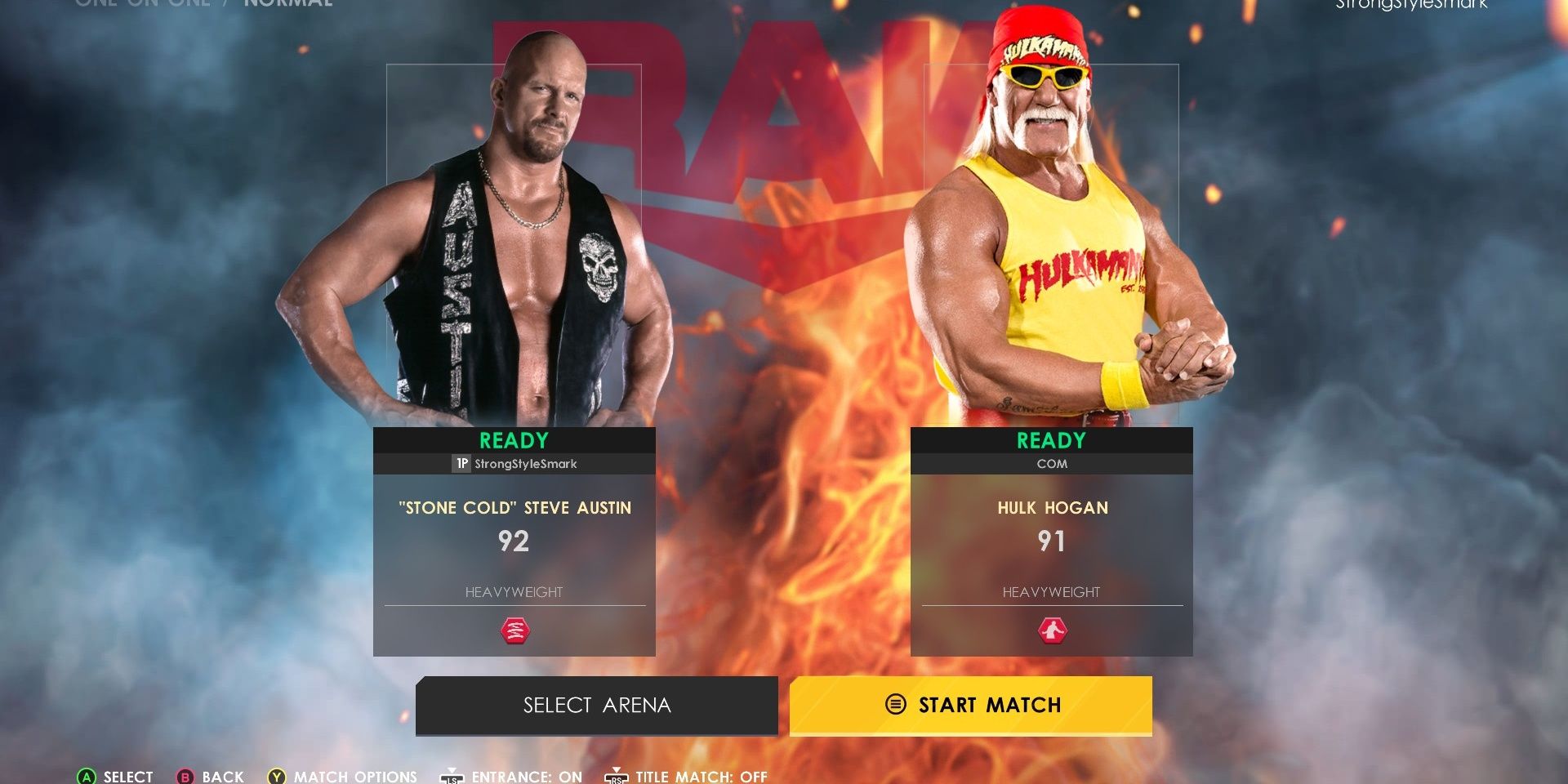 WWE 2K22 Stone Cold Steve Austin vs Hulk Hogan