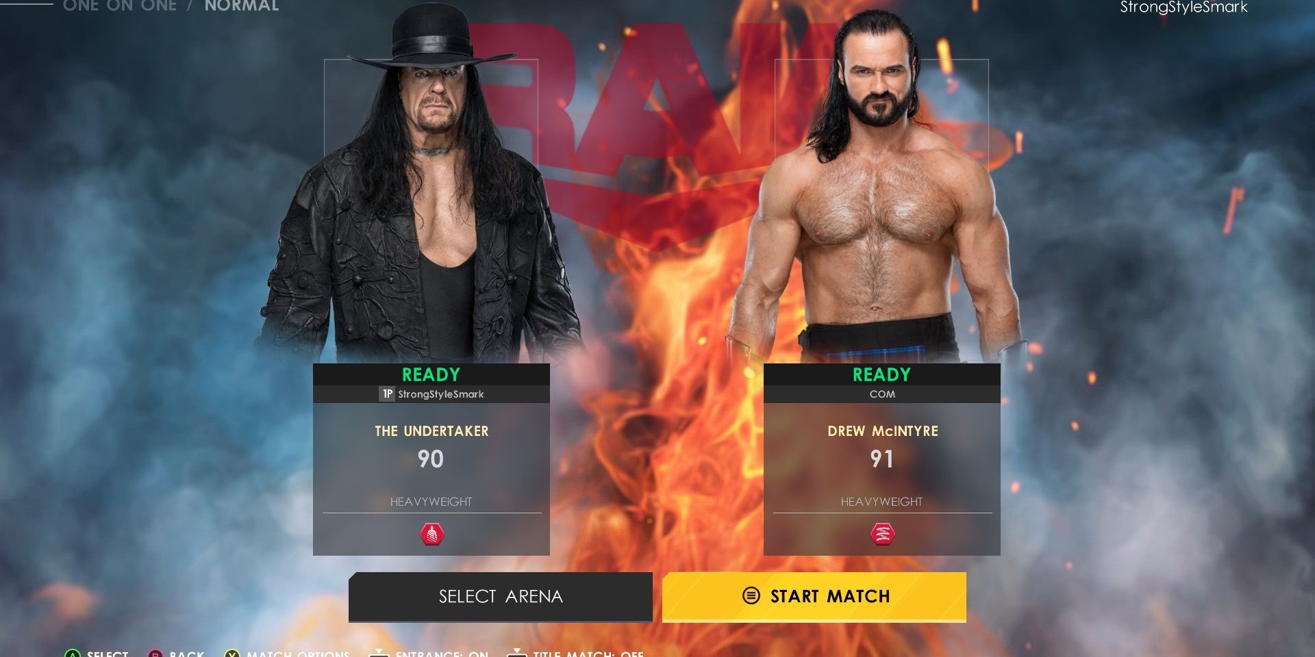 WWE 2K22 The Undertaker vs Drew McIntyre