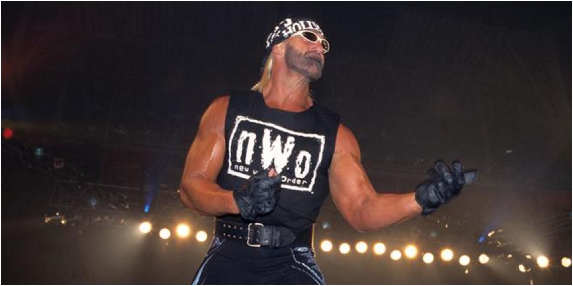 WWE Hollywood Hulk Hogan aming an entrance
