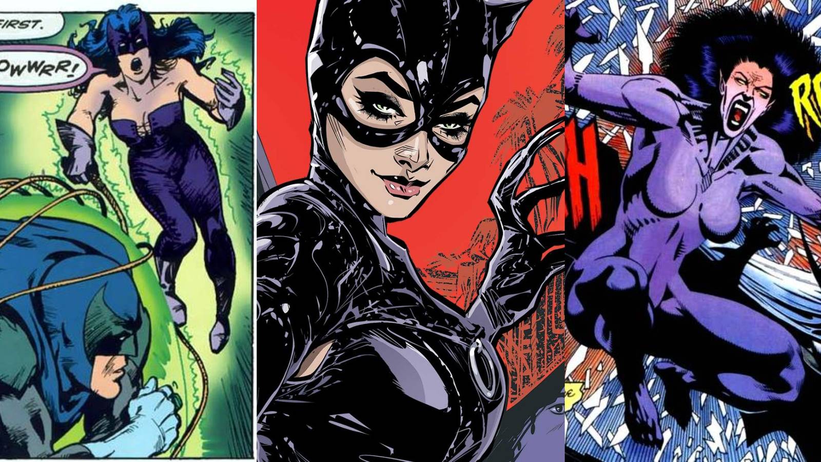 Weirdest Versions of Catwoman Star Sapphire Catwoman, Normal Catwoman, and Were-Cat Cat-Woman Split Featured