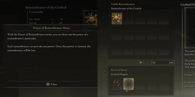 Where to convert Remembrance items into weapons in Elden Ring