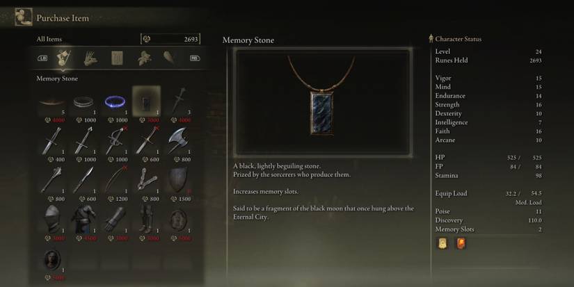 Where to get Memory Stones in Elden Ring