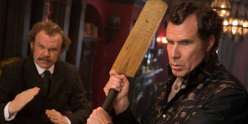 Will Ferrell and John C Reilly as Sherlock Holmes and Dr John Watson ready to fight