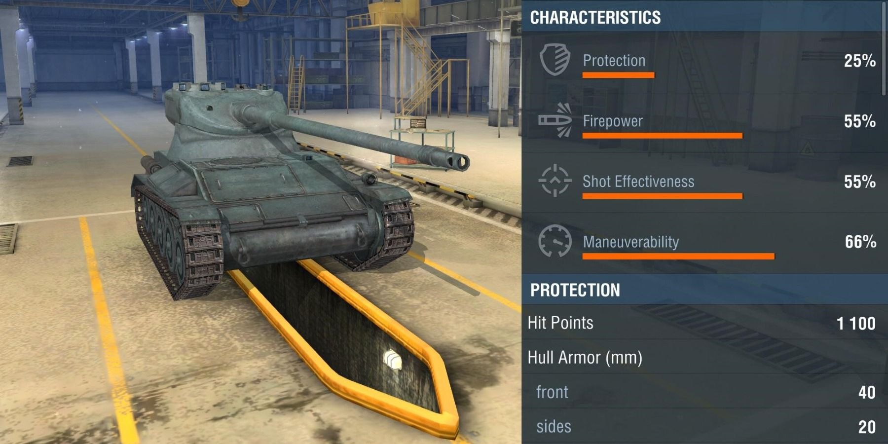 World Of Tanks Blitz AMX 13 57 GF stats