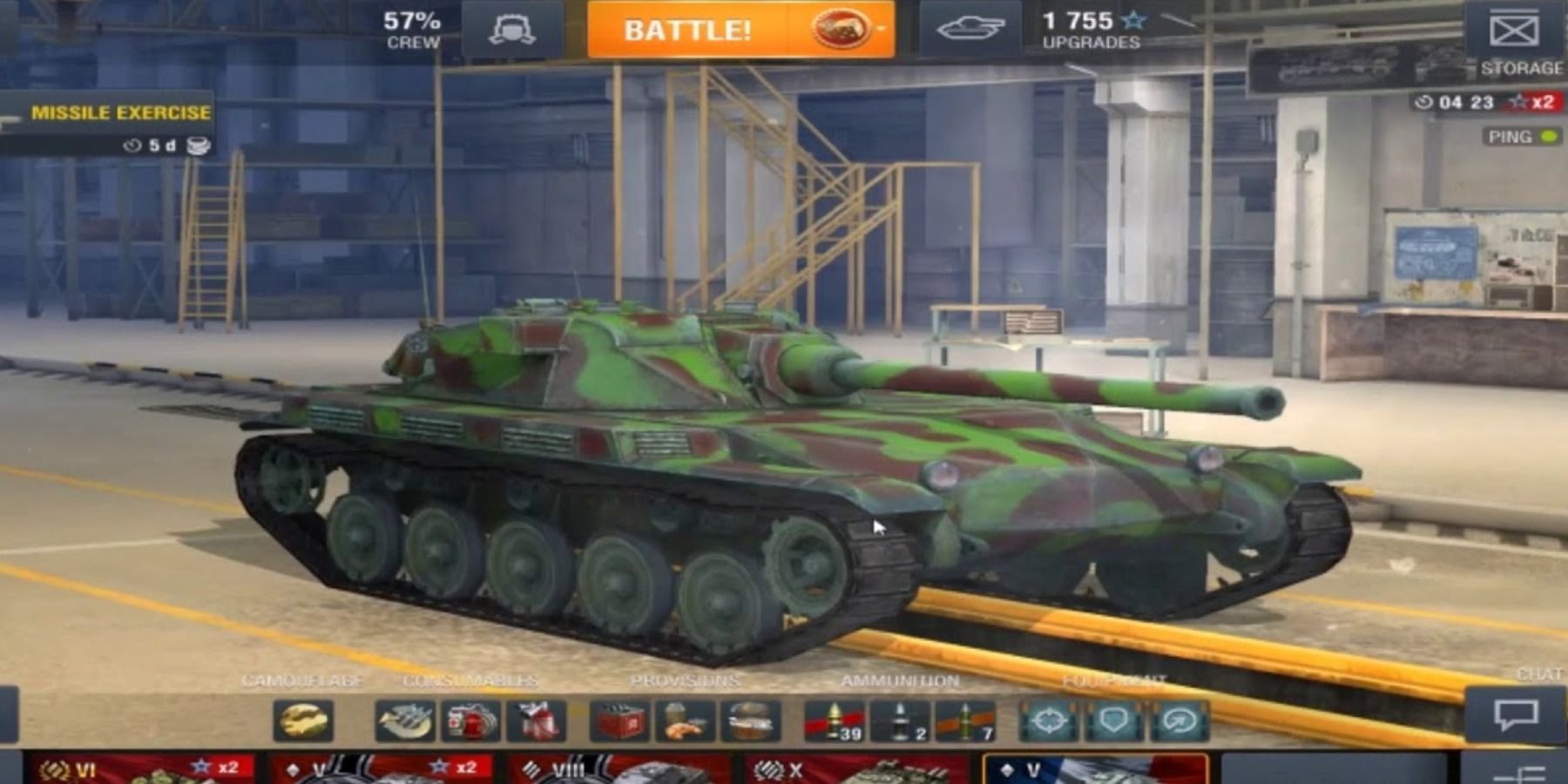 World Of Tanks Blitz AMX ELC before a battle