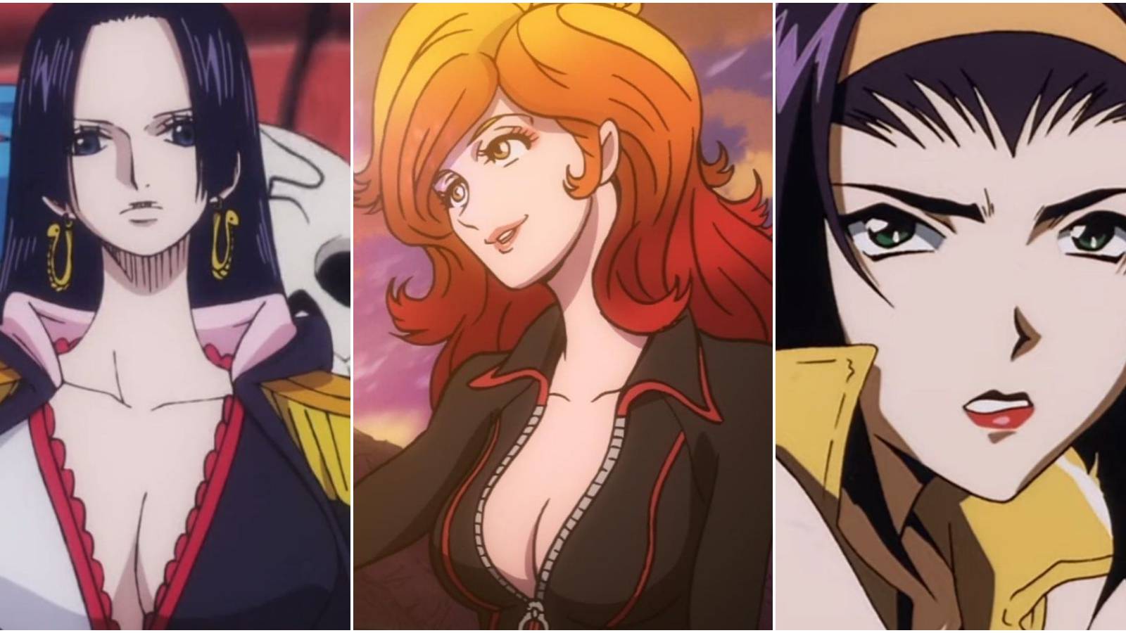 Boa Hancock Fujiko Mine Faye Valentine femme fatale anime